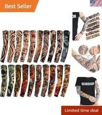 20Pcs Temporary Tattoo Arm Sleeves Arts Fake Slip on Arm Sunscreen Sleeves Body