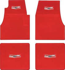 Oer M55202 Ribbed Rubber Floor Mat Set 1955-57 Chevy With Chevrolet Crest Oer M55202 Ribbed Rubber Floor Mat Set 1955-57 Chevy With Chevrolet Crest