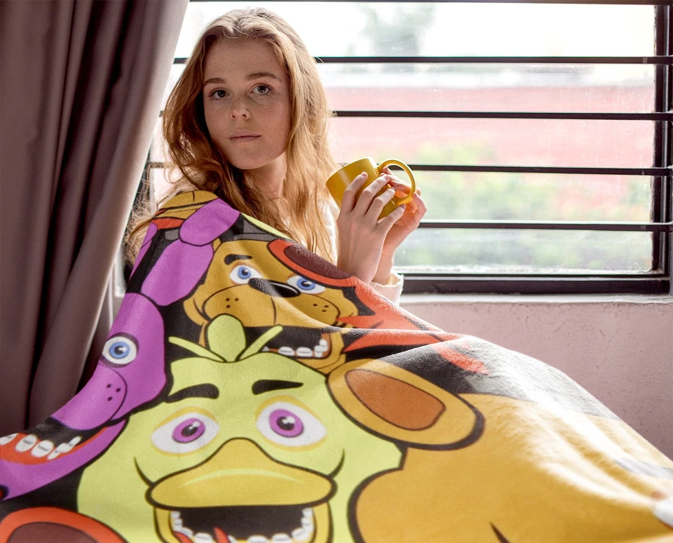 Five Nights at Freddy's Group All Over Print 48" X 60" Plush Throw Blanket - Image 3 of 3