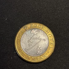 Hard Rock Ten Dollar Gaming Token "Mr. Lucky's"  .999 Silver Center 