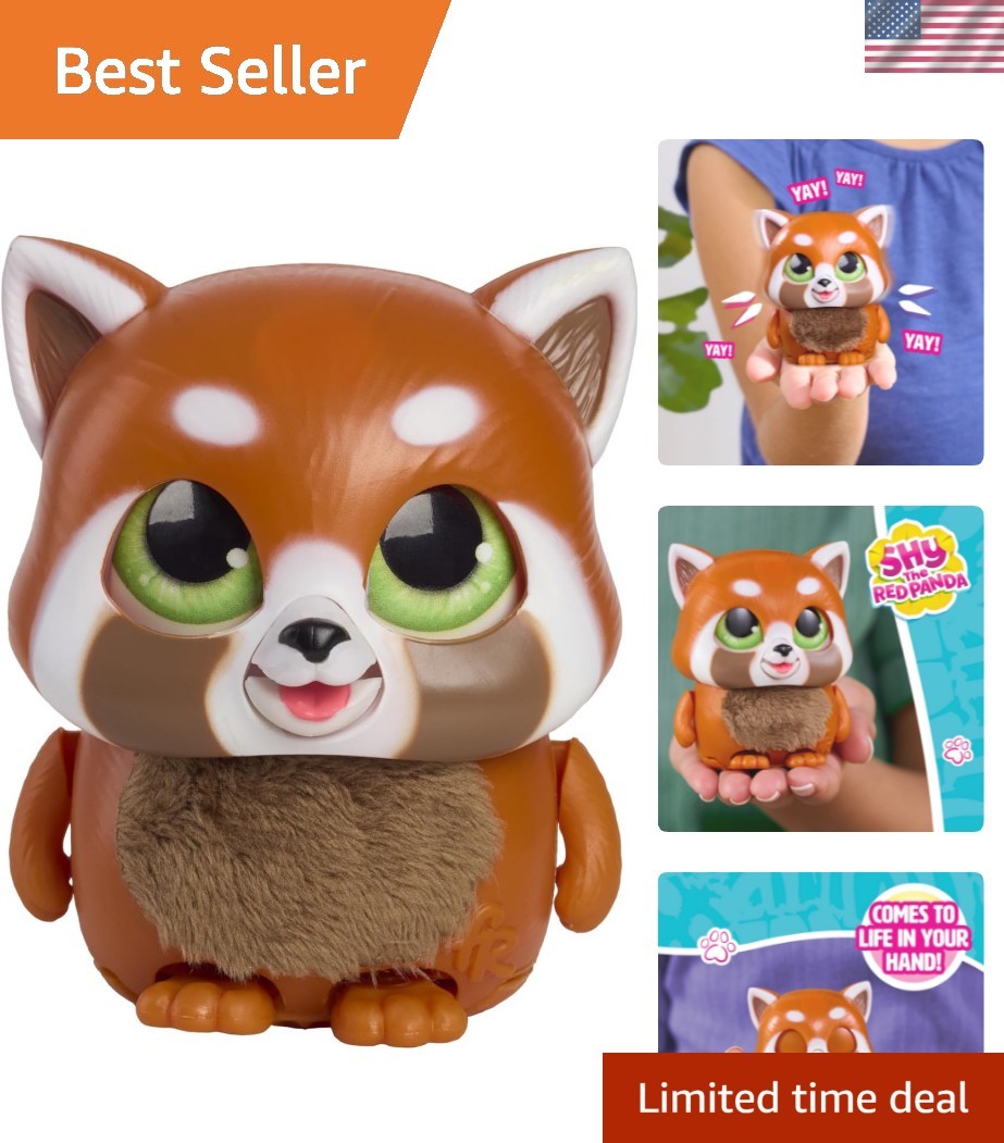 furReal Handfuls Shy the Red Panda, 3.5 Inch Interactive Toy, for