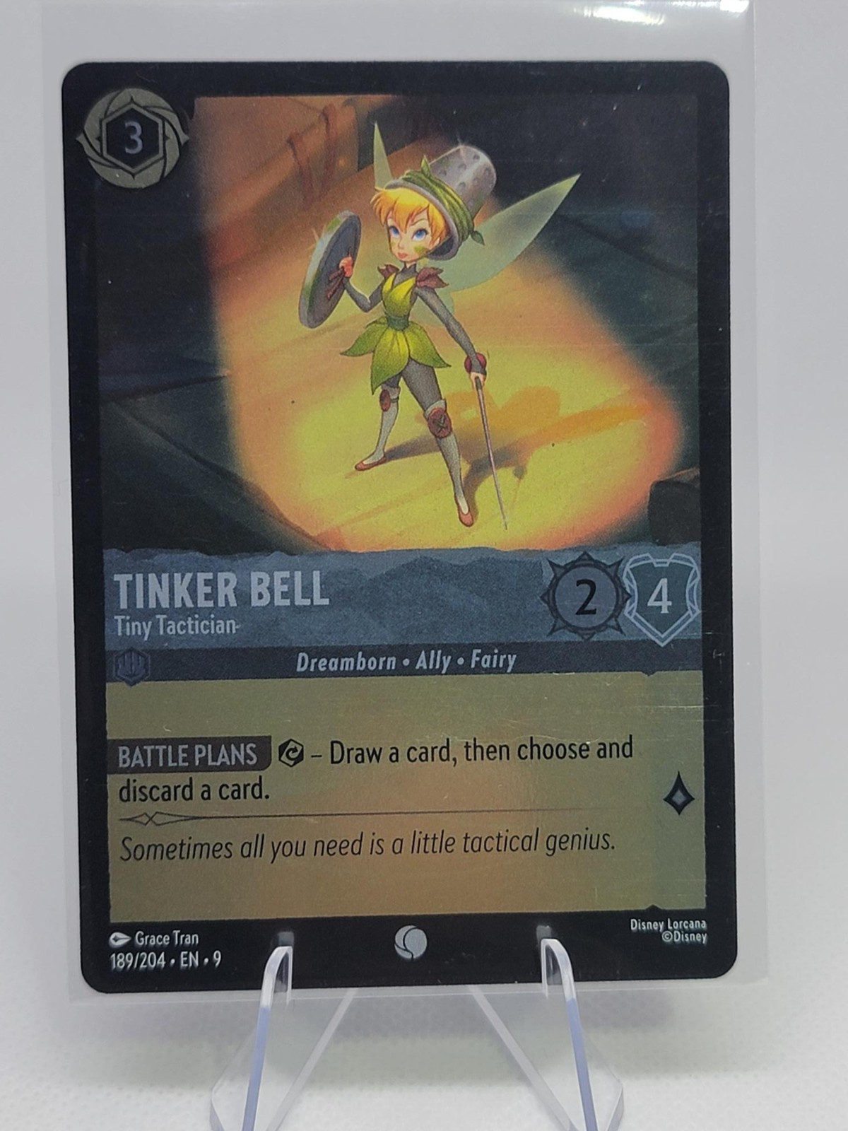 Disney Lorcana Fabled Tinker Bell Tiny Tactician Cold Foil 189/204 NM