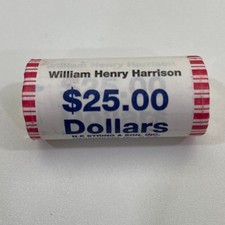 William Henry Harrison Presidential $1 Coin Roll $25 Uncirculated 2009