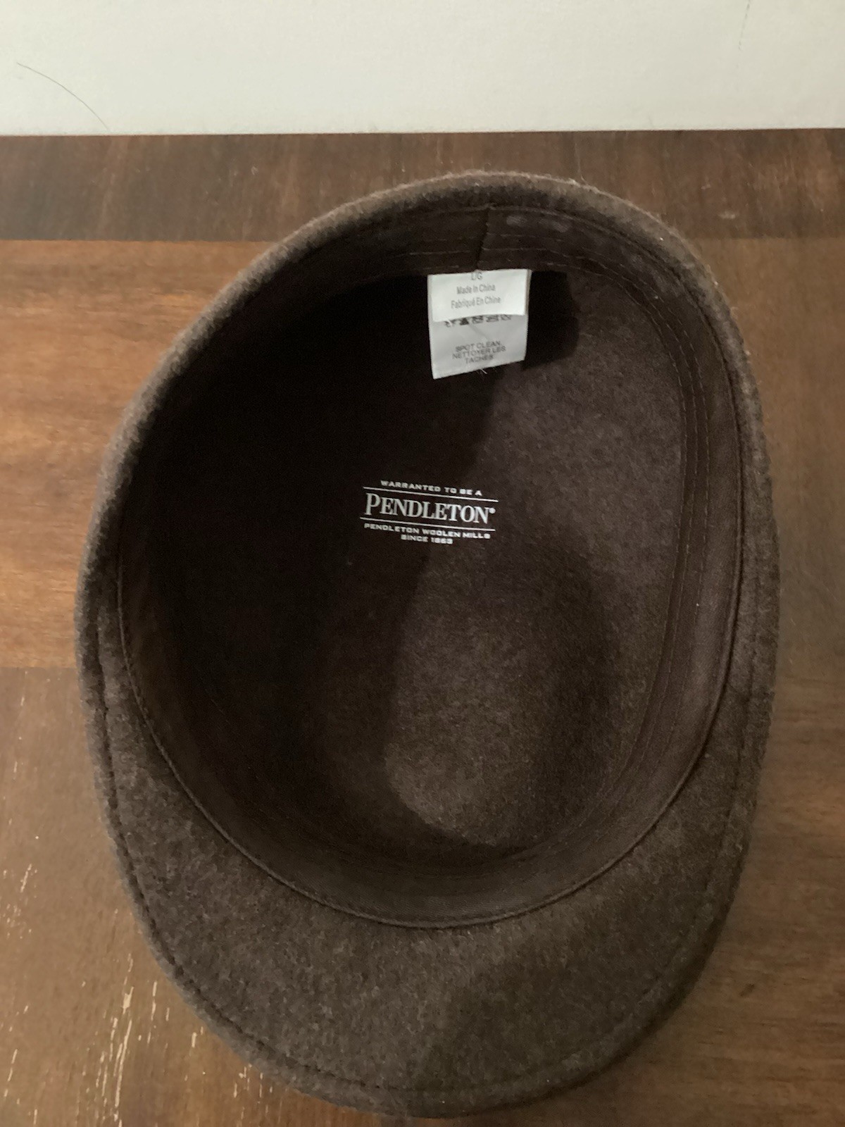 Pendleton Brown Solid Flat Cap Men's Size L - image 2