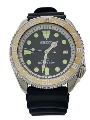 SEIKO DIVER S 200 Automatic Watch / Analog / Black / Black / Stainless Steel /