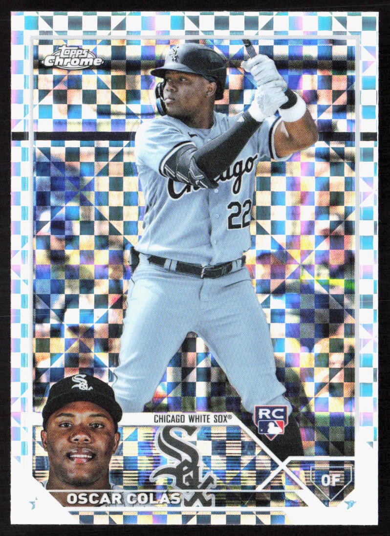 2023 Topps Chrome Oscar Colas Xfractor Rookie Card RC #145 Chicago White Sox