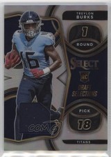 2022 Select Draft Selections Memorabilia Silver Prizm 60/99 Treylon Burks 4z8