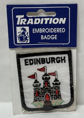 NIP Edinburgh Castle Scotland Souvenir Badge Embroidered Sew/Iron On Patch