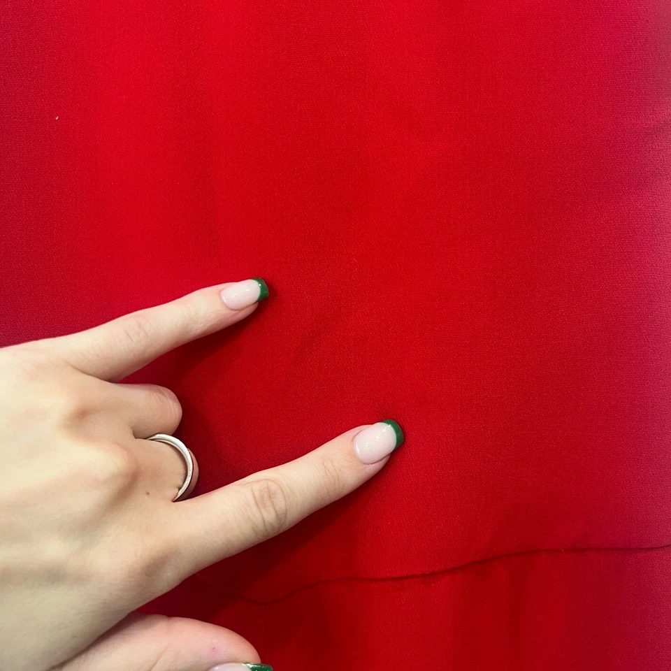 $5770 Valentino Red Wide Leg Halter Silk Cady Jumpsuit size 6 AS IS - Image 4 of 4