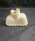 Vintage Fisher Price little people white scalloped horse saddle armor - Castle