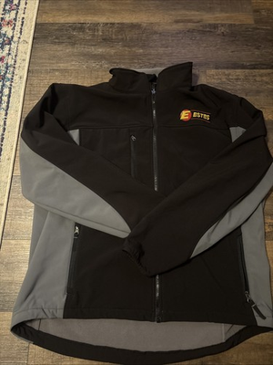 #ad Cintas 2XL Men’s ESTES Coat Black Gray Logo Water amp; Wind Resistant $14.99