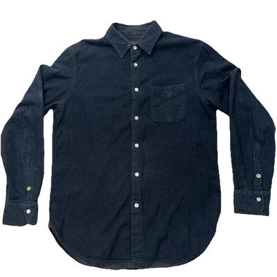 Rag And Bone Long Sleeve Button Up Classic Fit Shirt, Black, Mens Medium