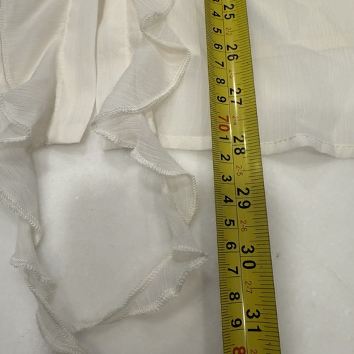 Commence Women’s Sheer Ruffled Button Down Blouse Sz XL NWT - Picture 10 of 12