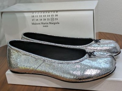 Maison Margiela Tabi Broken Mirror Silver Ballet Pumps Flat Size