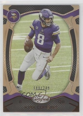 2021 Certified Mirror Bronze 189/249 Kirk Cousins #74 n0c