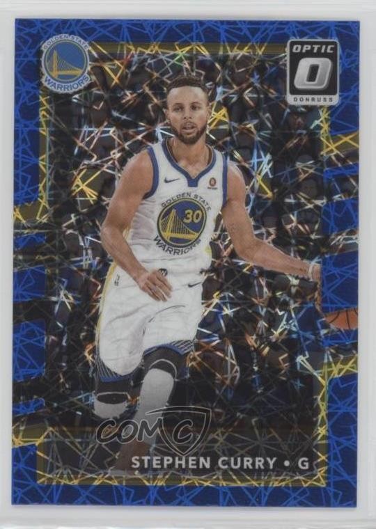2017-18 Panini Donruss Optic Blue Velocity Prizm Stephen Curry #46 3pu