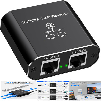 Lan Splitter 1 auf 2 Gigabit Ethernet 2 Port CAT6 Kabel