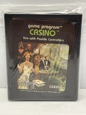 Casino (Atari 2600, 1979) Video Game Program Cartridge Tested Cleaned CX2652