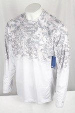 Huk Fishing Men's Icon X Tide Change Fade Long Sleeve Shirt M White Gray UPF 50 