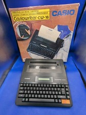 Casiowriter CW-16 Electronic Typewriter, Works, Manual, AC Adapter, 3 pk ribbons thumbnail