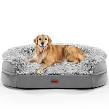 3.7 inch Thickened Orthopedic Dog Beds for Extra Large Dogs, Supportive Dog S...