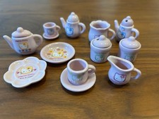 Hello Kitty Vintage Ceramic Miniature Tea Set, Collectible, 28 Years Old