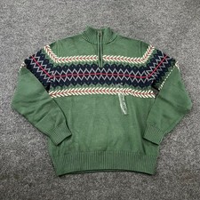 WEATHERPROOF VINTAGE Nordic Quarter-Zip Sweater Men's Size S Mountain