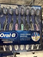 Oral-B CrossAction Pro-Advanced Manual Toothbrush 8 Pack Criss-Cross Bristles