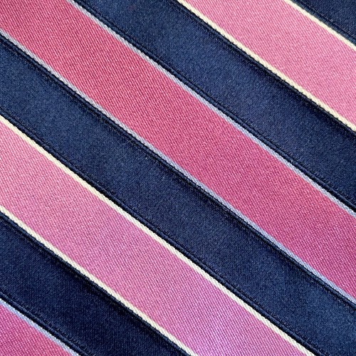 Club Room lila pink & schwarz gestreifte Krawatte 3,5” breit 58” lang neu ohne Etikett - Bild 2 von 5