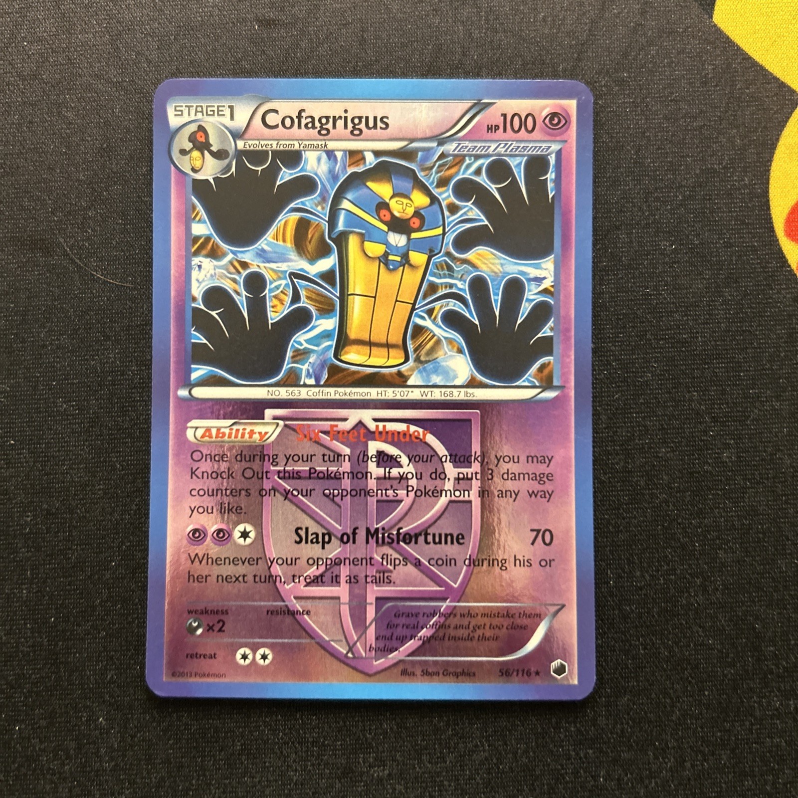 Cofagrigus 56/116 NM/LP Reverse Holo -Vintage Pokemon Card- Plasma Freeze (4s)