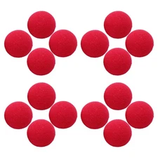 Set of 2 Red Adorable Clown Nose Accessory Prosthetic Decoration