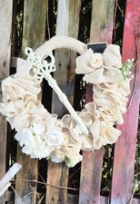 🗝️ Rustikaler Türkranz Wandkranz Vintage Shabby Landhaus Dekoration Schlüssel