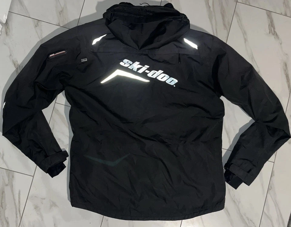 Ski-Doo гелий 30 куртка LT - черный с оранжевый молнии - EUC снегоход Gear - Изображение 2 из 4