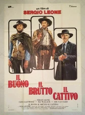 MANIFESTO 4F IL BUONO IL BRUTTO IL CATTIVO LEONE EASTWOOD THE GOOD BAD UGLY