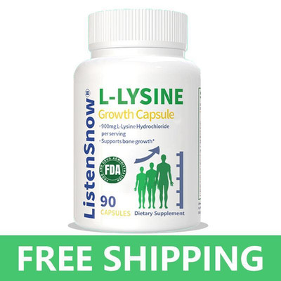Growth Capsules L-LYSINE Height Increase Maximizer with Calcium for Bone Strengt