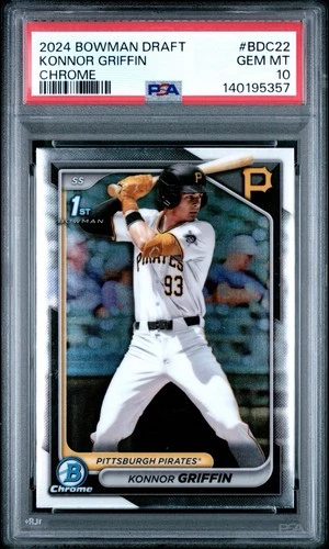 KONNOR GRIFFIN 2024 Bowman Chrome 1st Rookie BDC-22 PSA 10