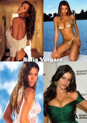 Sofia Vergara Fine Art - Hochglanz großes A3 Poster Wanddruck hochwertig 