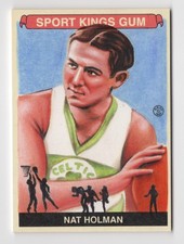 Nat Holman 2013 Sportkings Series F Hand Drawn Sketch Art Card Gary Kezlee