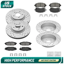 For 2017 - 2023 Subaru Impreza Front Rear Brake Disc Rotors + Ceramic Brake Pads
