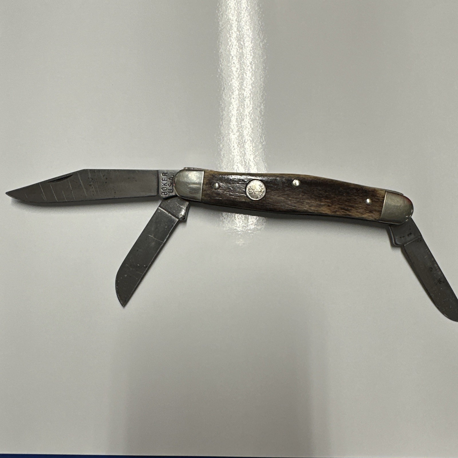 VINTAGE BOKER 9885V SOLINGEN TREE BRAND 3 BLADE POCKET KNIFE