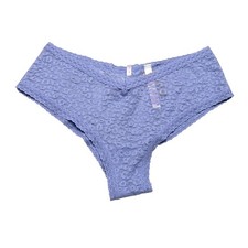 Victoria's Secret PINK Lace Jacquard Leopard Cheekster Panty Blue Size Medium