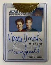 STAR TREK DS9 HEROES & VILLIANS NANA VISITOR TERRY FARRELL DUAL AUTO AUTOGRAPH