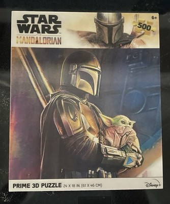 Mandalorian and Grogu New Disney SEALED 3D STAR WARS Puzzle 500 Pieces