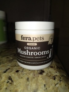 Fera Pets Organic Mushroom Supplement for Dogs/Cats Immune Support & Cognitive