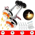 New Truck Train Air Horn 12V 24V 300DB Ultra Loud With LED Lamp
