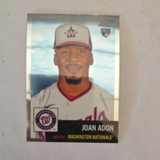 Topps 2022 Chrome Platinum Anniversary Rookie Joan Adon Nationals 207 Card. rookie card picture