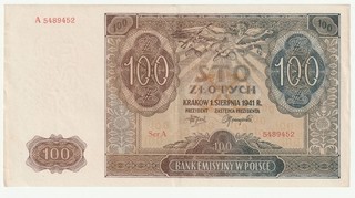 100 Zlotych 1941 Polen.