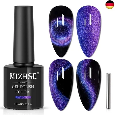 MIZHSE Cat Eye UV Cel Nagellack 9D Cat Eye Gel Nail Polish Glitzer mit