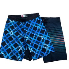 Micros Multi-Color Tie Board Shorts Swim Trunks Boys Size 8  2 In Lot