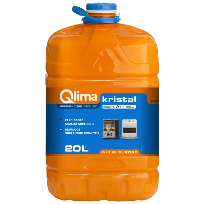 Combustibile Liquido Stufe QLIMA Kristal 20 Litri Paraffina Inodore Tanica A+++, fotografia 9 di 9